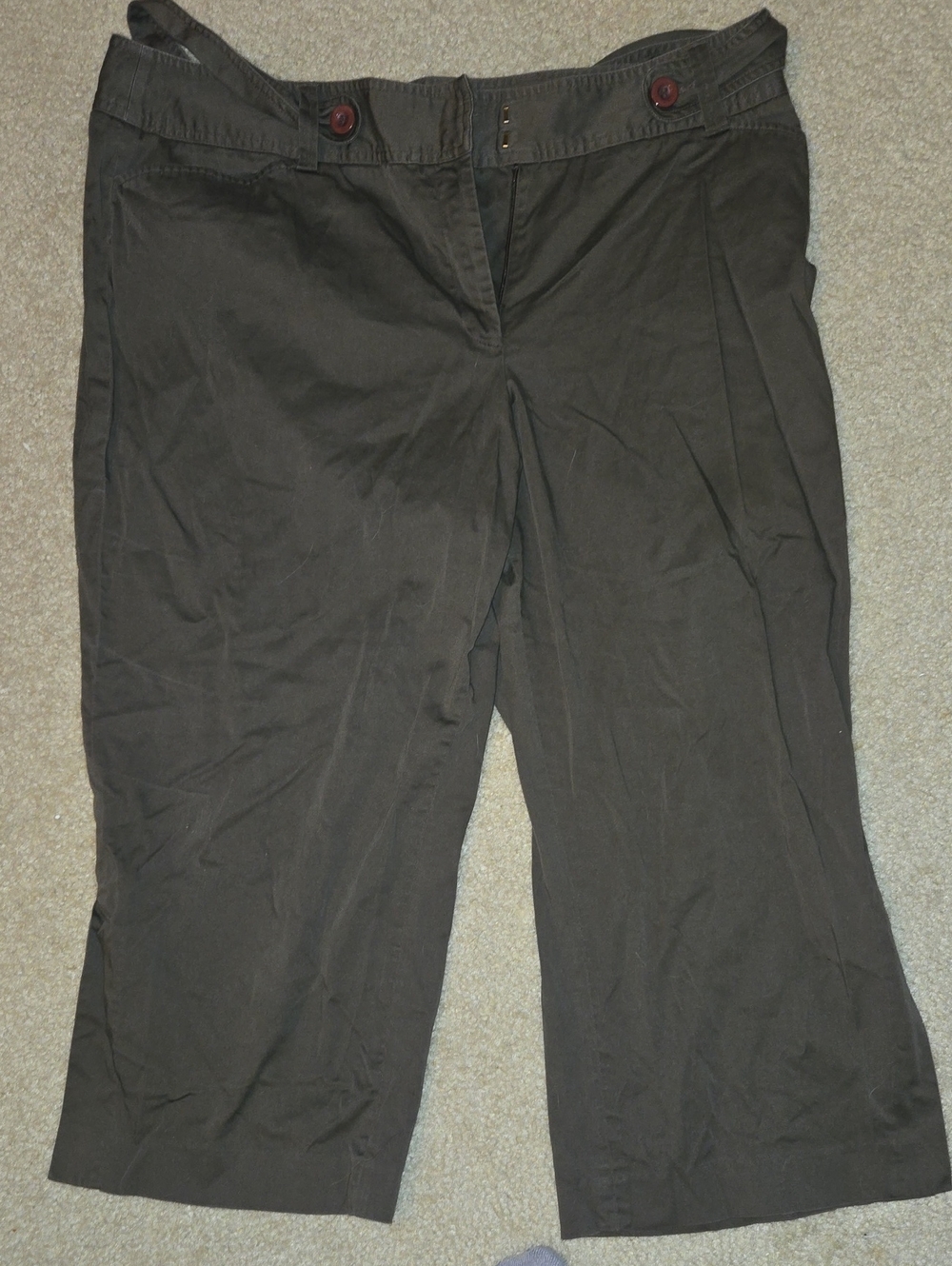 Lane Bryant Brown High-Rise Crop Pants